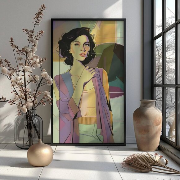 Original Vaporwave Fasion Art Art Print + Digital Copy, 80s 90s - Picture 7 of 7